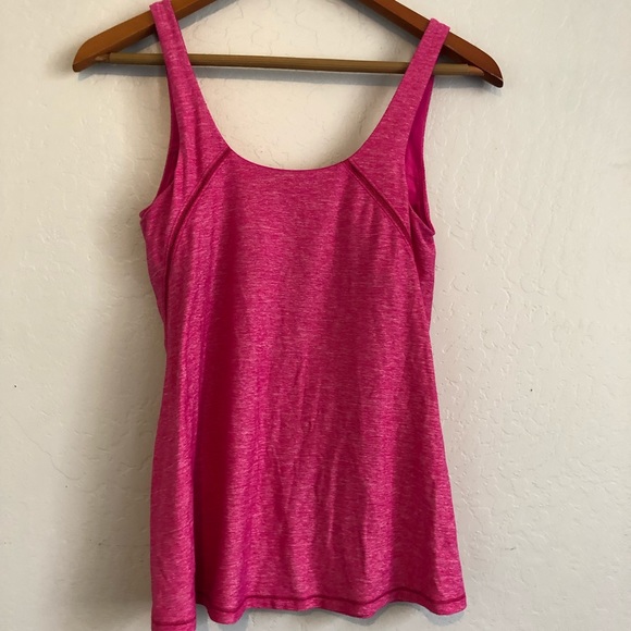 lululemon athletica Tops - Lululemon | Ribbed 2-1 Pink Tank Size 8